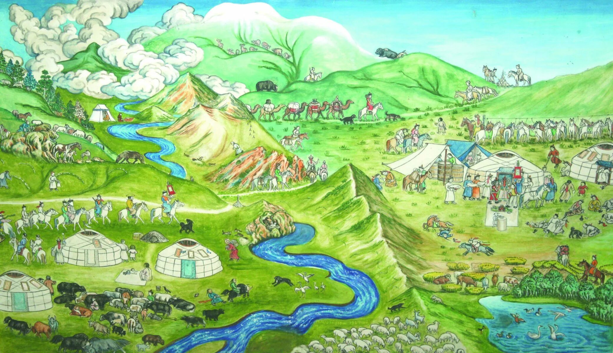 Рисунок местности. Нарисовать холм. Сказочные горы для детей. Нарисовать местность.