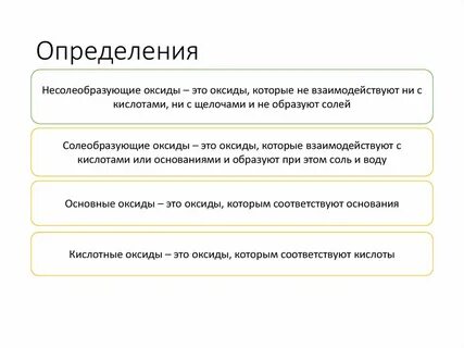 Процесс образования оксидов это