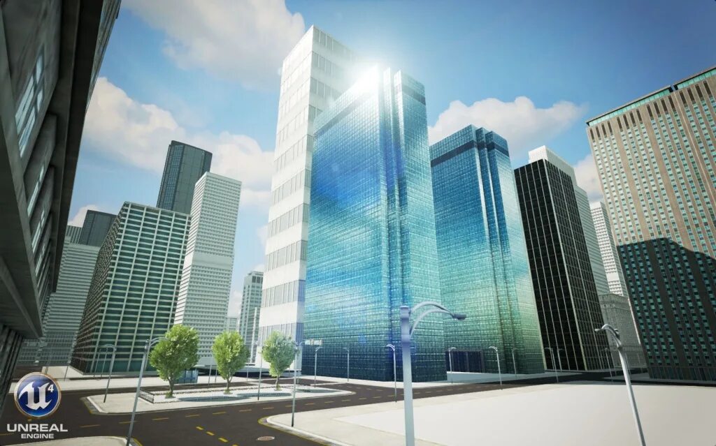 Unreal engine 4 бесплатный. Город unreal engine 4. ue4 city. визуализация небоскребы. city unreal engine.