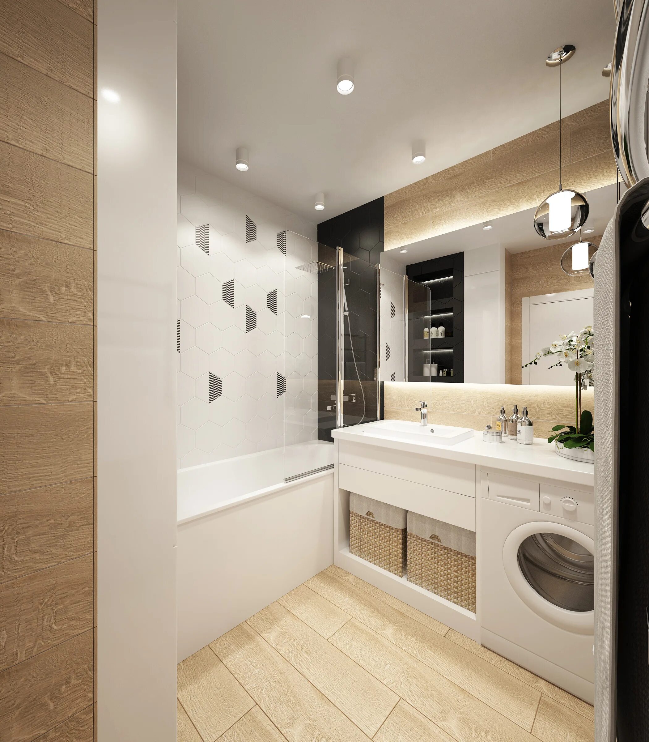 Современная совмещенная ванна. Стильная ванная комната. Дизайнерские решения для ванной комнаты. Современный санузел. Стильная маленькая ванная.