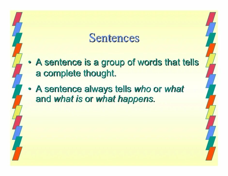 Sentences and thinking. Thought sentence. Life sentence for presentation.