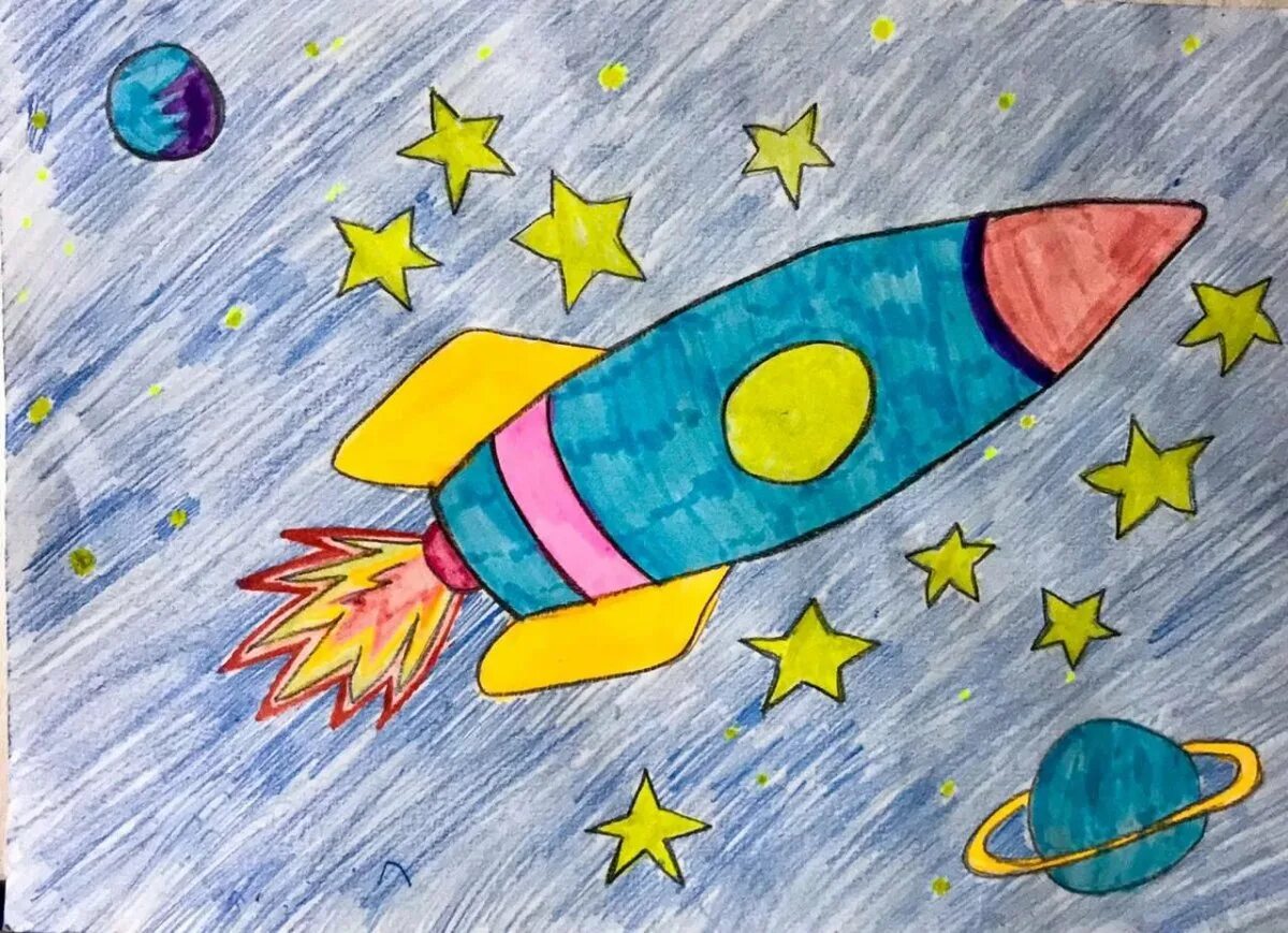 Тема космос на день. Рисунок на тему космос. Рисунок на тему космонавтики. Рисонок на тему космас. Детские рисунки на тему космос.