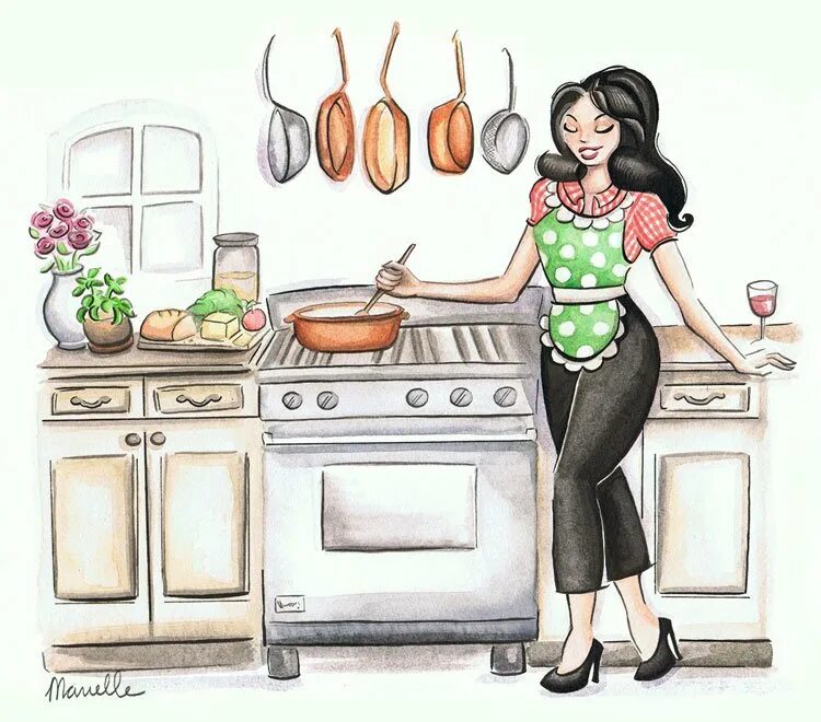 Сядь на кухне. Кухня иллюстрация. Рисования женщина на кухне. Кухня рисунок. Готовка рисунок.