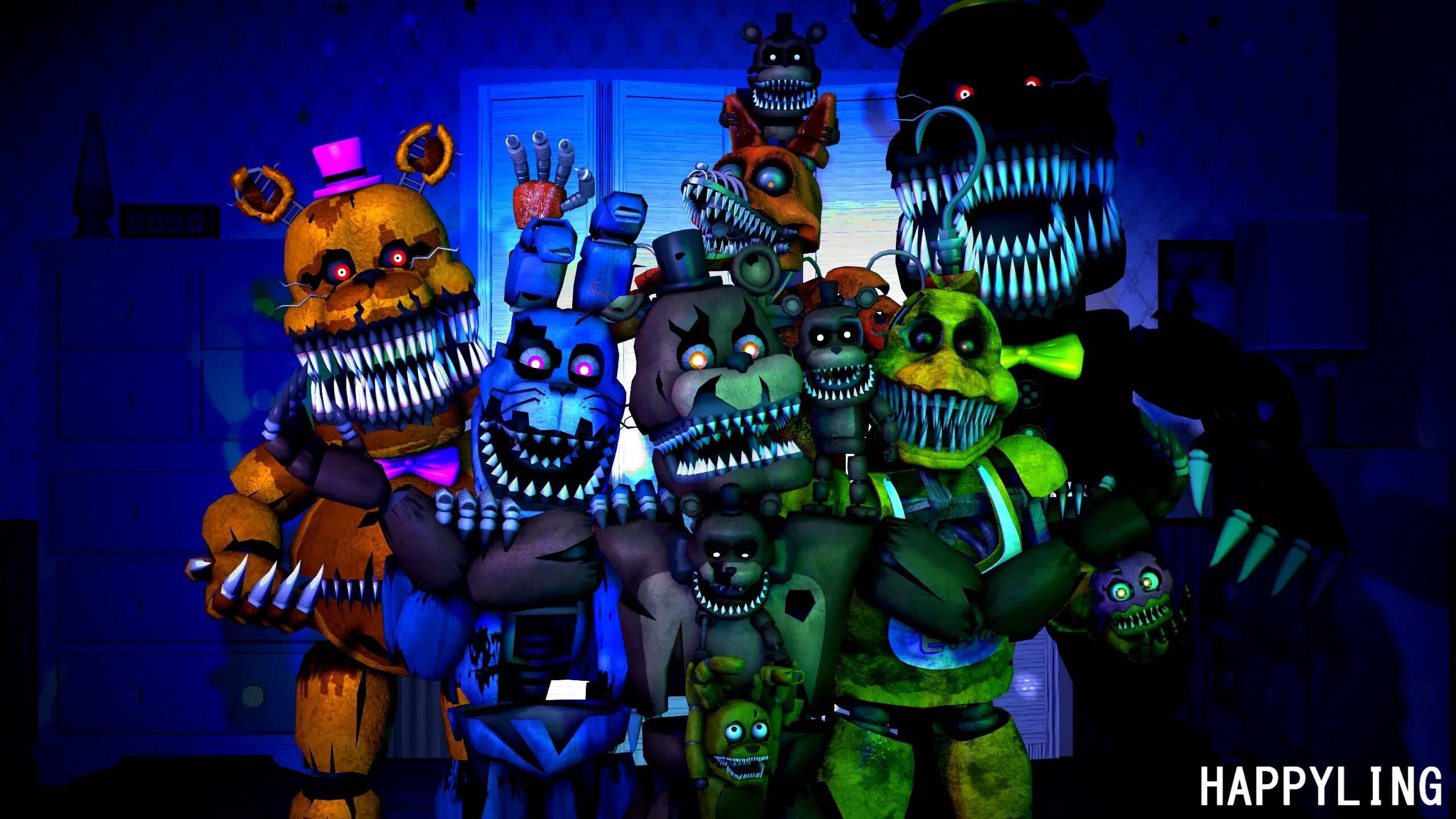 Фнаф 4 русская версия. Five Nights at Freddy's 5 АНИМАТРОНИКИ. ФНАФ 4. 4 Часть ФНАФ.