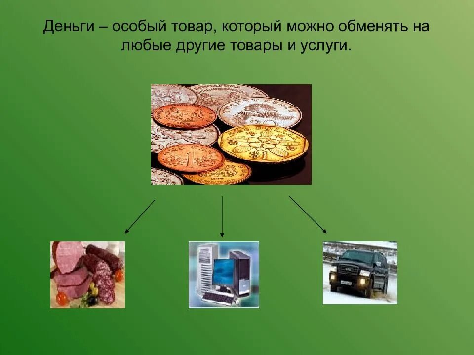 Презентация про деньги. Деньги. Товары которые можно обменять. Презентация деньги особый товар. Деньги это особый окружающий мир 3 класс.