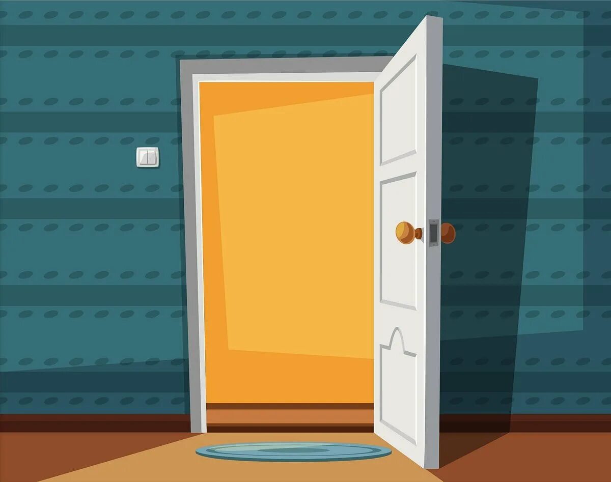 Were you to open the door. Дверь мультяшная. Дверь из мультика. Открытая дверь мультяшная. Мультяшка открывает дверь.