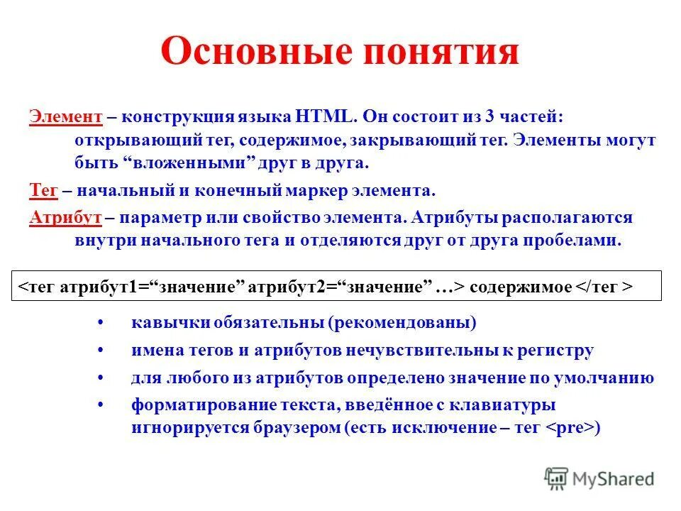 Второй важный язык. Основные понятия языка html. Html. Основные понятия. Элементы понятия. Термин элемент.