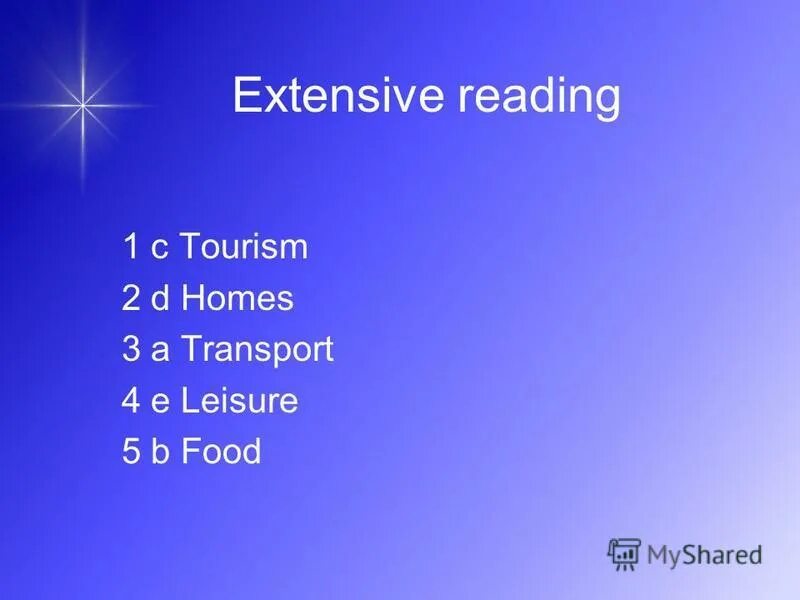 Extensive reading 6