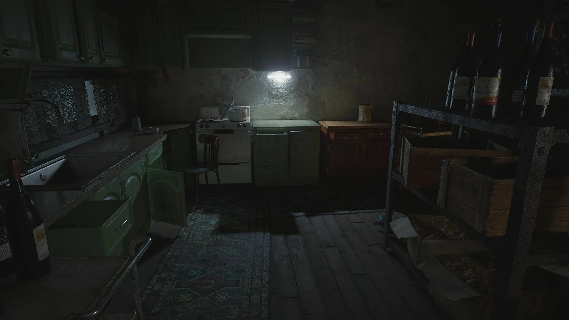 Resident evil village механик. Resident Evil Village Interior. Resident Evil 7 Трассировка лучей. Resident Evil Village 8 помещения. Resident Evil Village кухня.