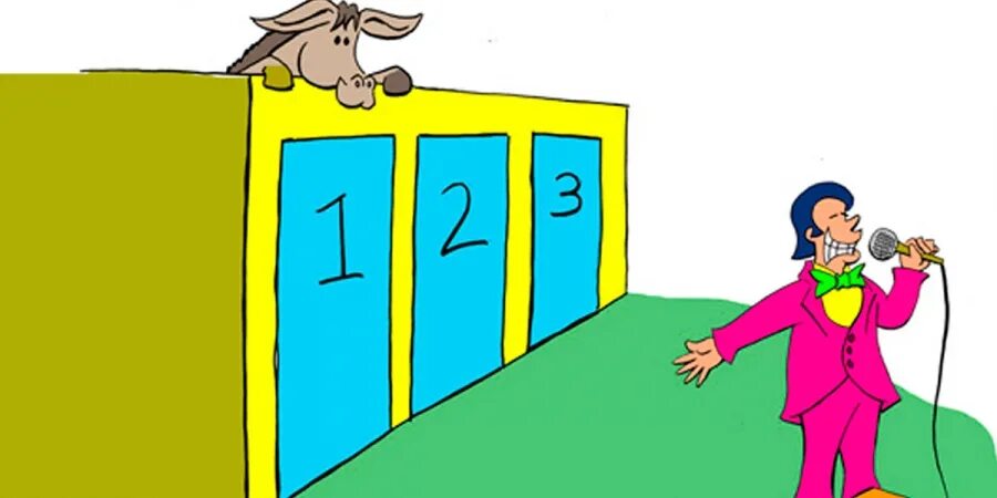 Перед вами три двери. Три двери. Перед вами три двери. Парадокс 3 дверей. Проблема монти холла.