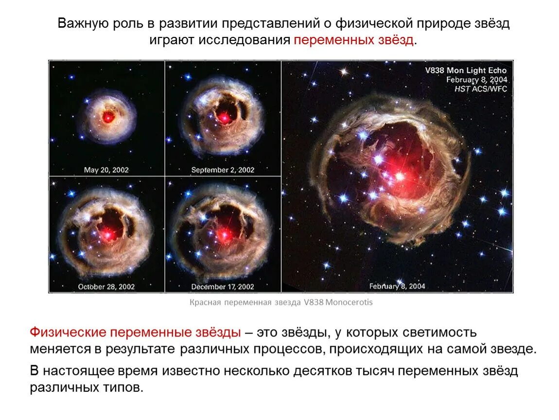 Новые звезды причины. Переменные и нестационарные звезды 11 класс астрономия. V838 mon Light Echo. Светимость звезд. Переменные и нестационарные звезды. Нестационарные звезды 11 класс астрономия.