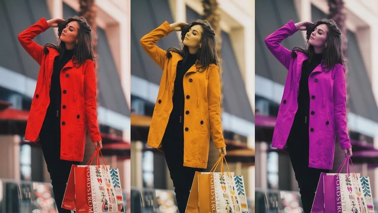 How to change color. Фото одежды разного цвета в фотошоп. color change. change dress. change color in product.