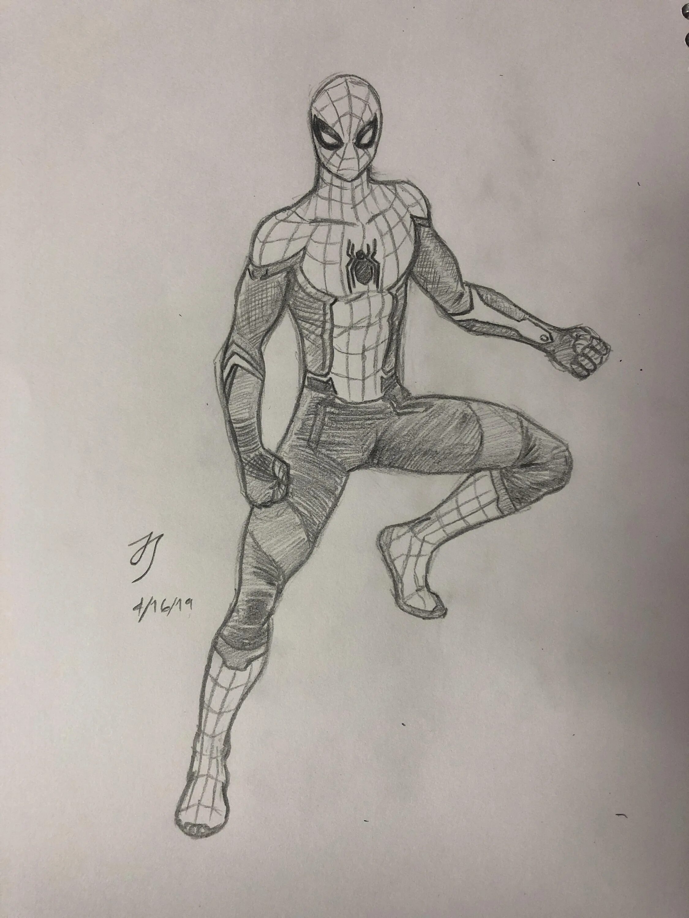 Draw spider man