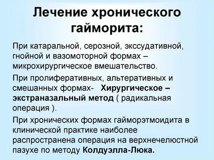 Лечение хронического синусита у взрослых препараты эффективные