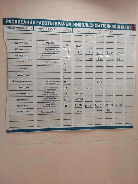 Расписание педиатров поликлиники 6 иркутск. Расписание детской поликлиники канаш.
