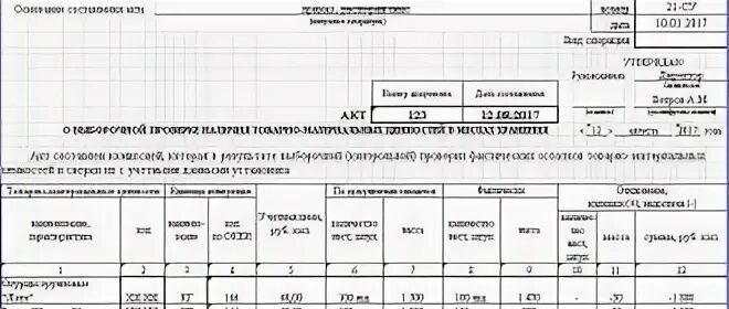Наличие тмц