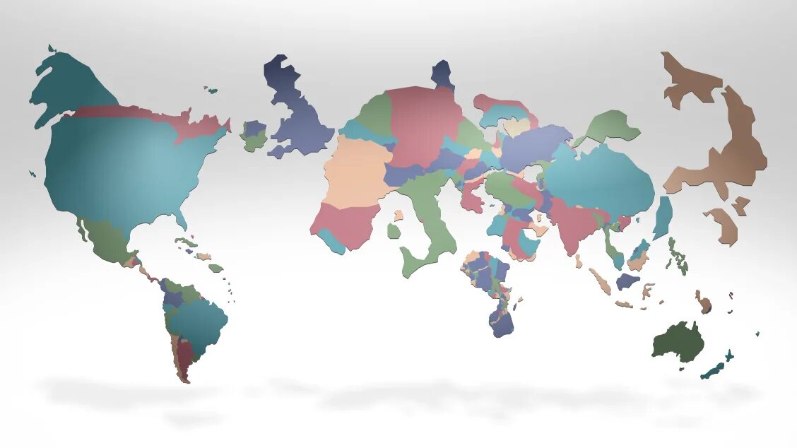 World will change. Demography in the World. 2022 Nominal GDP cartogram Map. Visualcapitalist cartogram.