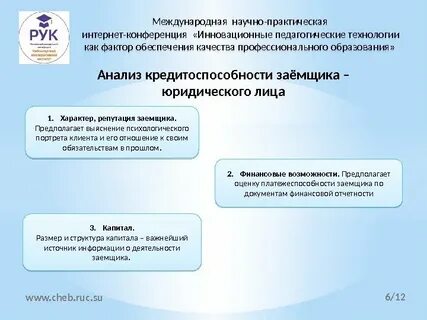 Современные оценки кредитоспособности
