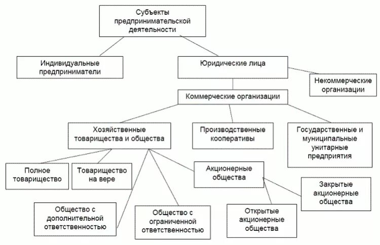 Коммерческие организации могут быть в форме