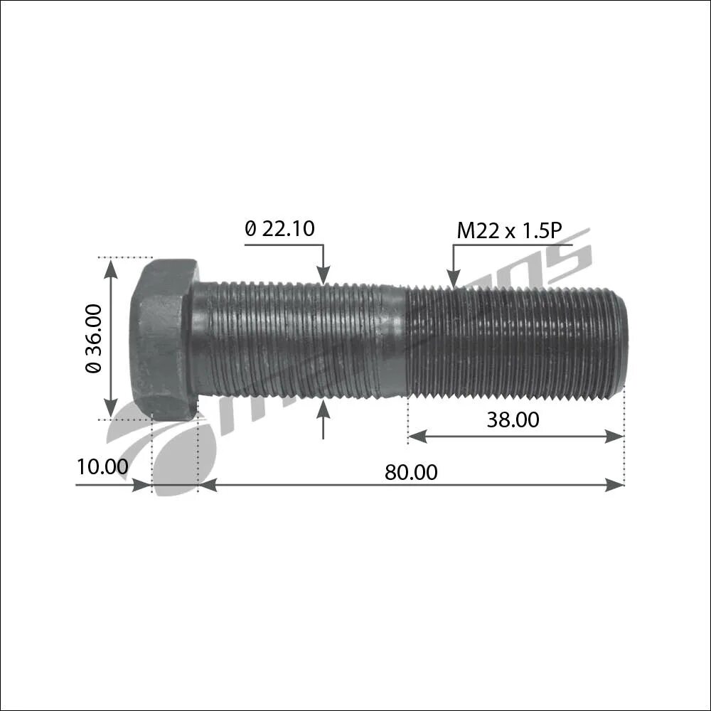 22 m 11 5. Болт колесный BPW спиральный m22 1.5/ 80 90/45mm. Болт колесный БПВ m22. Шпилька колесная Шмитц. Шпилька колеса прицепа Шмитц.