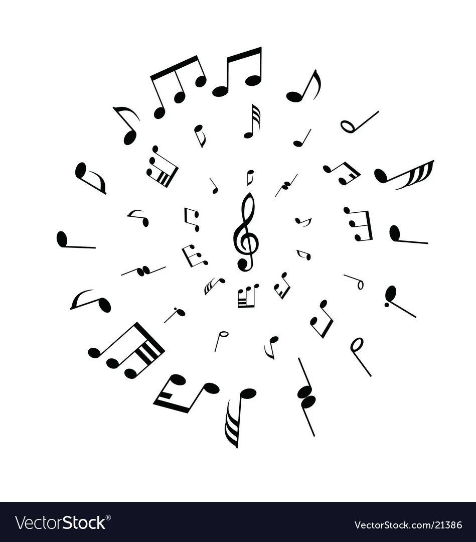 Circle notes. Нотный стан пустой. musical notes circle.