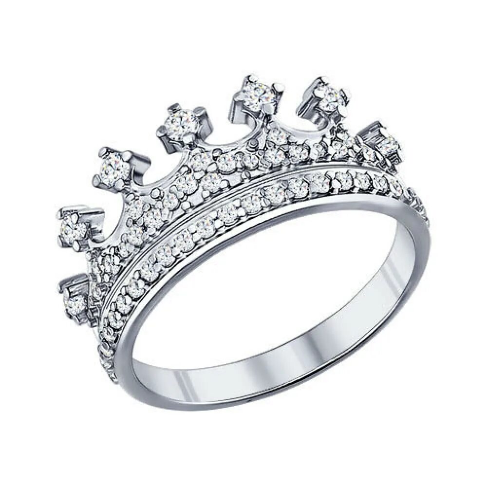 Кольца купить рязань. Серебряное кольцо корона Санлайт. SOKOLOV кольцо-корона из серебра 94011445. Кольцо корона серебро Санлайт. Кольцо корона Соколов.