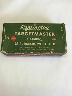 Vintage Remington .45 Caliber Targetmaster Kleanbore Wad Cutter Empty Ammo ...