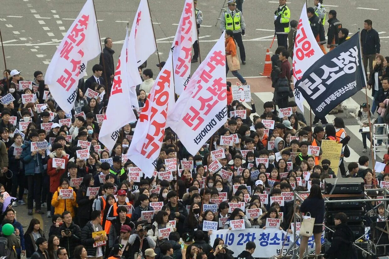 Южнокорейская оппозиция. Южная Корея при бунте.