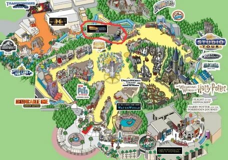 universal studio hollywood map