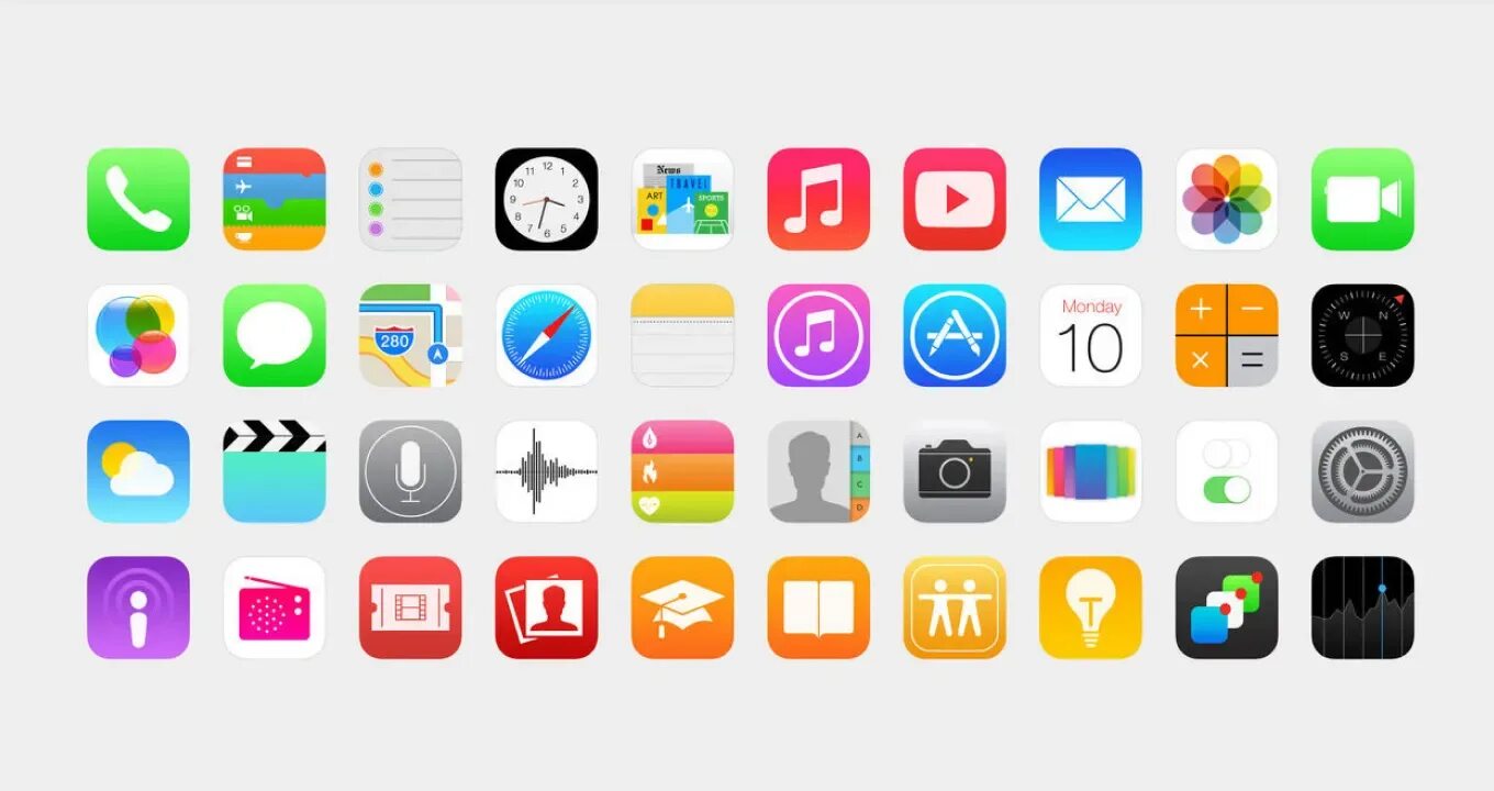 Показать иконки приложений. Значки приложений. Иконки для приложений. Иконки в стиле IOS. Иконки приложений айфон.