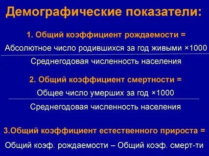 Особенности демографического анализа