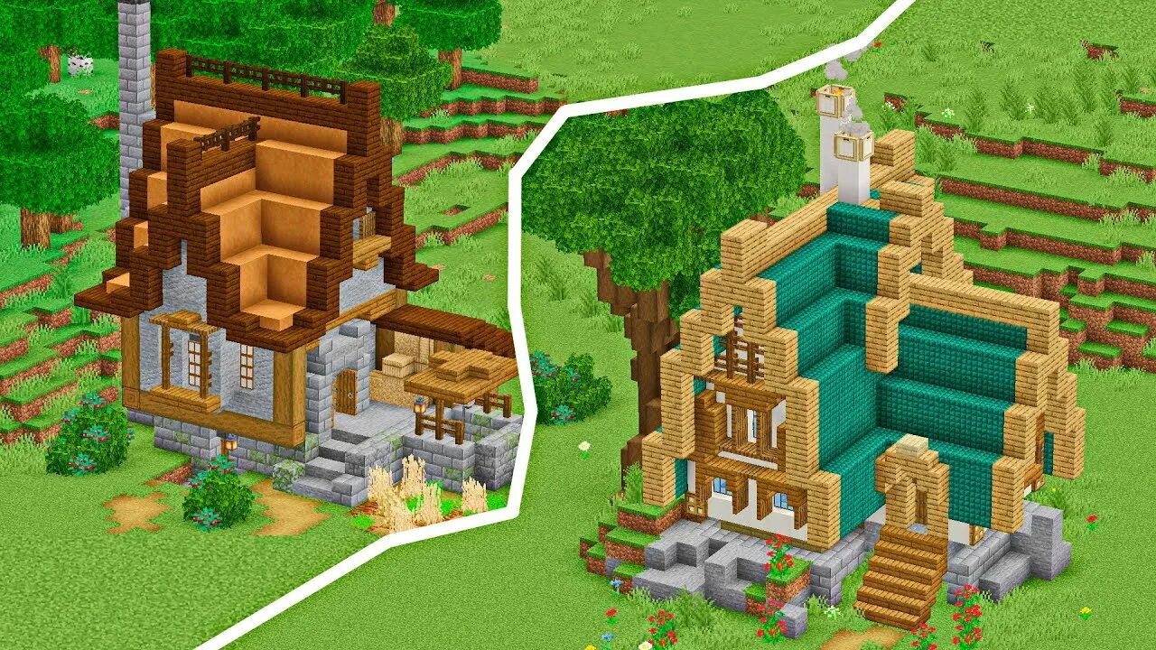 Красивый дом в майнкрафте для выживания. Красивый дом в майне. 16. 5. Красивые дома в майне.