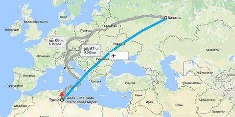 Москва тунис сколько лететь на самолете