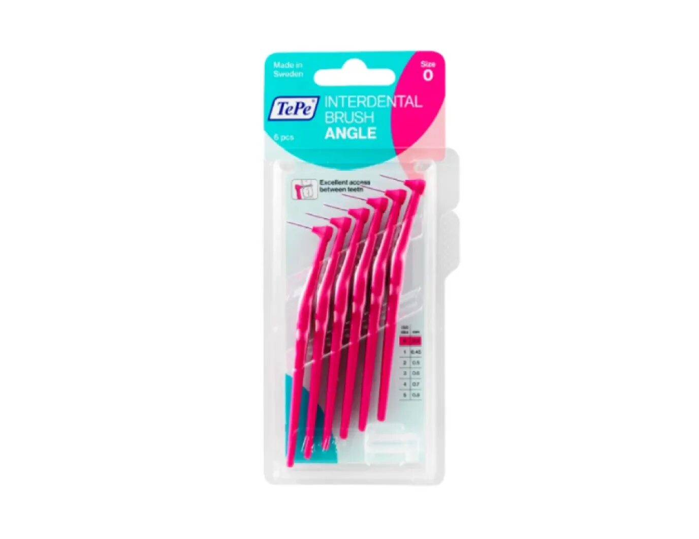 Tepe зубные ершики. Ершики межзубные interdental brush. clio, межзубные ершики dessert interdental brush 0.40mm, 5шт. межзубные цилиндрические щетки (ёршики), размер l d 4.0 мм.
