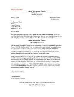 Sales letter