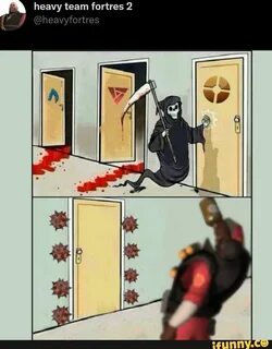He knocked the door