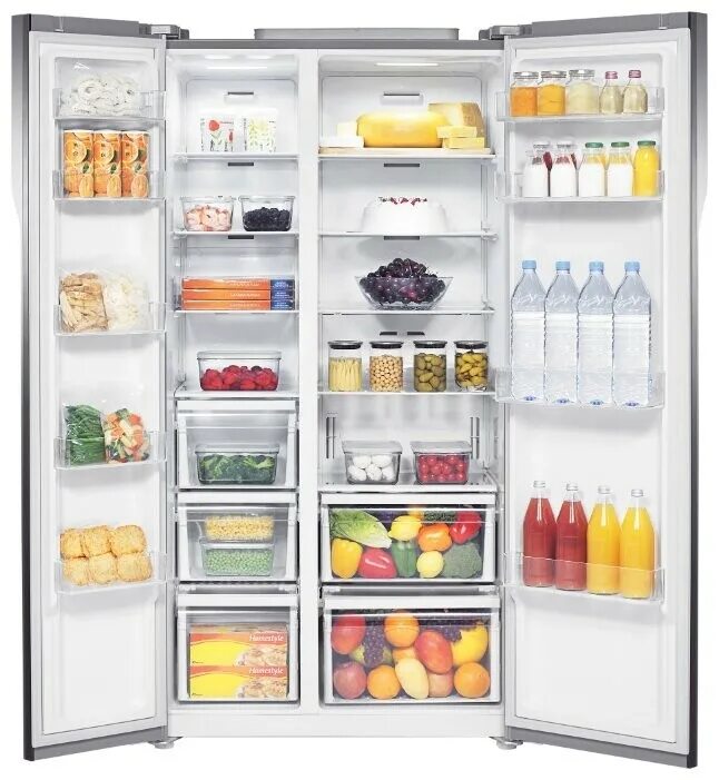 Новые модели холодильников. Холодильник Samsung RS-552 NRUASL. Samsung RS-552 NRUASL. Холодильник Side by Side Samsung rs21hklmr. Самсунг холодильник Сайд-бай-Сайд белый.