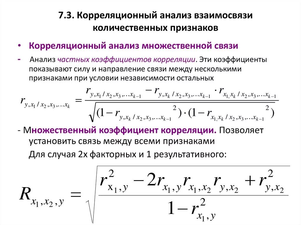 Использование коэффициента корреляции