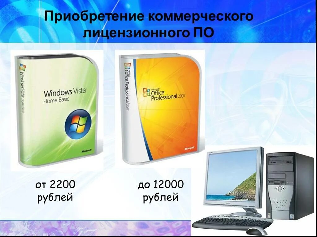 Операционную систему лицензионную
