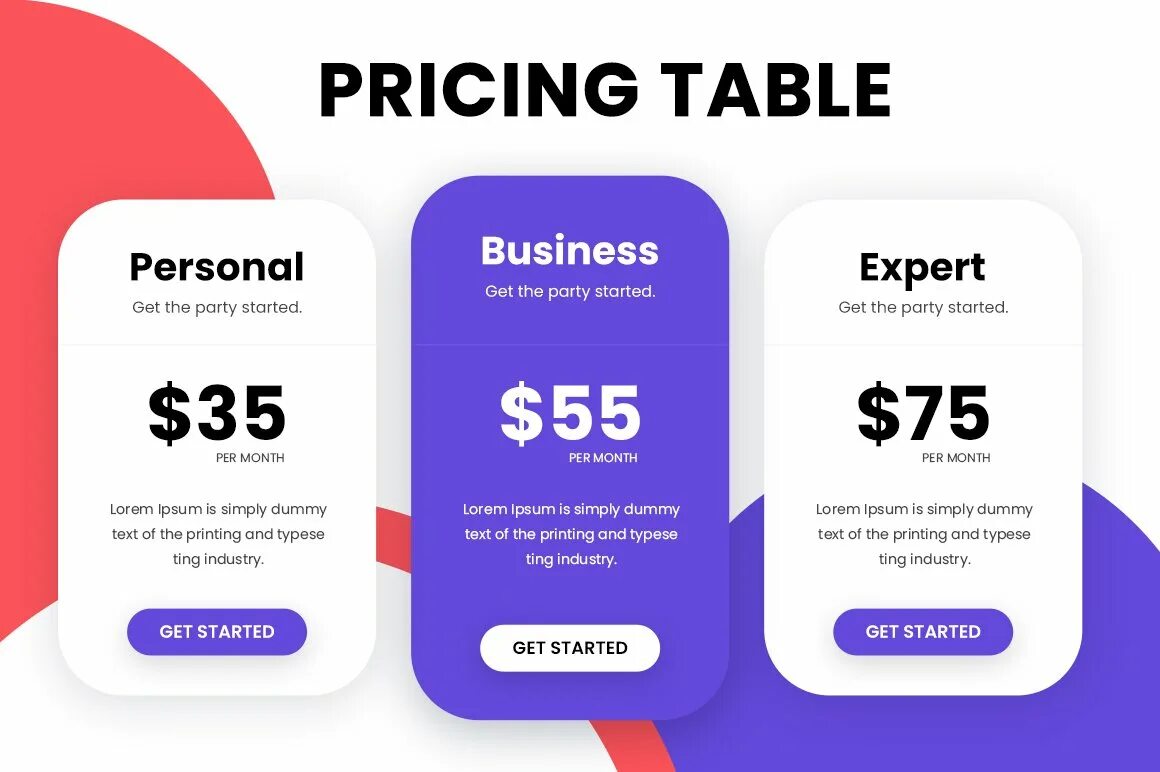 Price Table. Pricing Table. Price Table Design. Price Table UI.