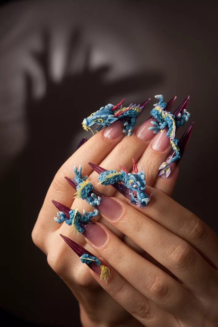 50+ Acrylic Nail Designs Art and Design Nail designs unique, Long acrylic nails,