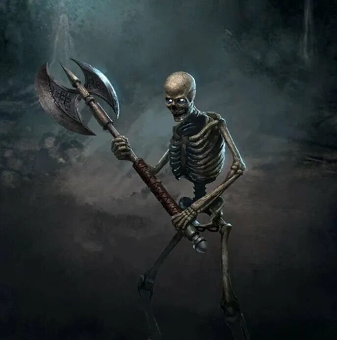 Скелет фэнтези. Скелет с мечом. Скелет лучник.