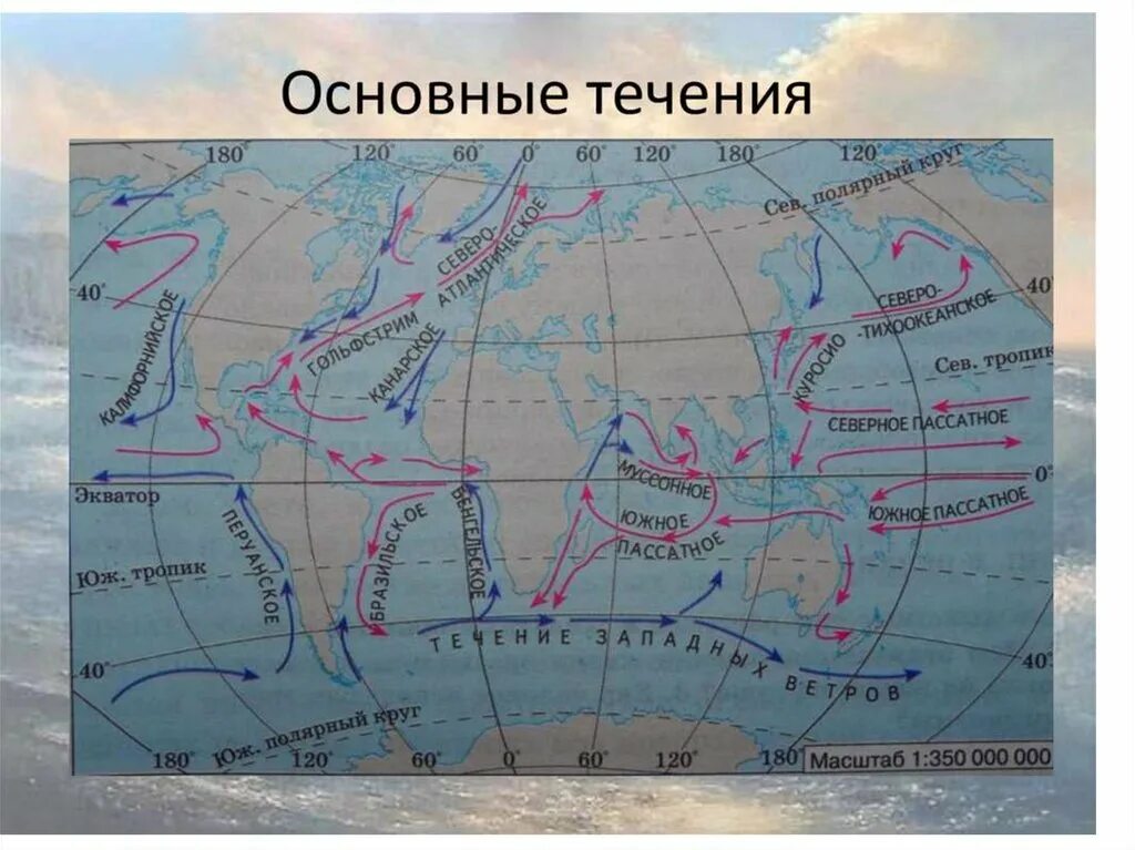 Новых направлений и течений. Тёплые течения мирового океана на карте. Карта течений мирового океана. Основные поверхностные течения в мировом океане карта. Тёплые и холодные течения на карте мирового океана.