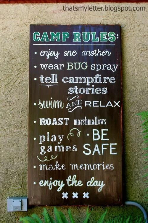 Camp rules