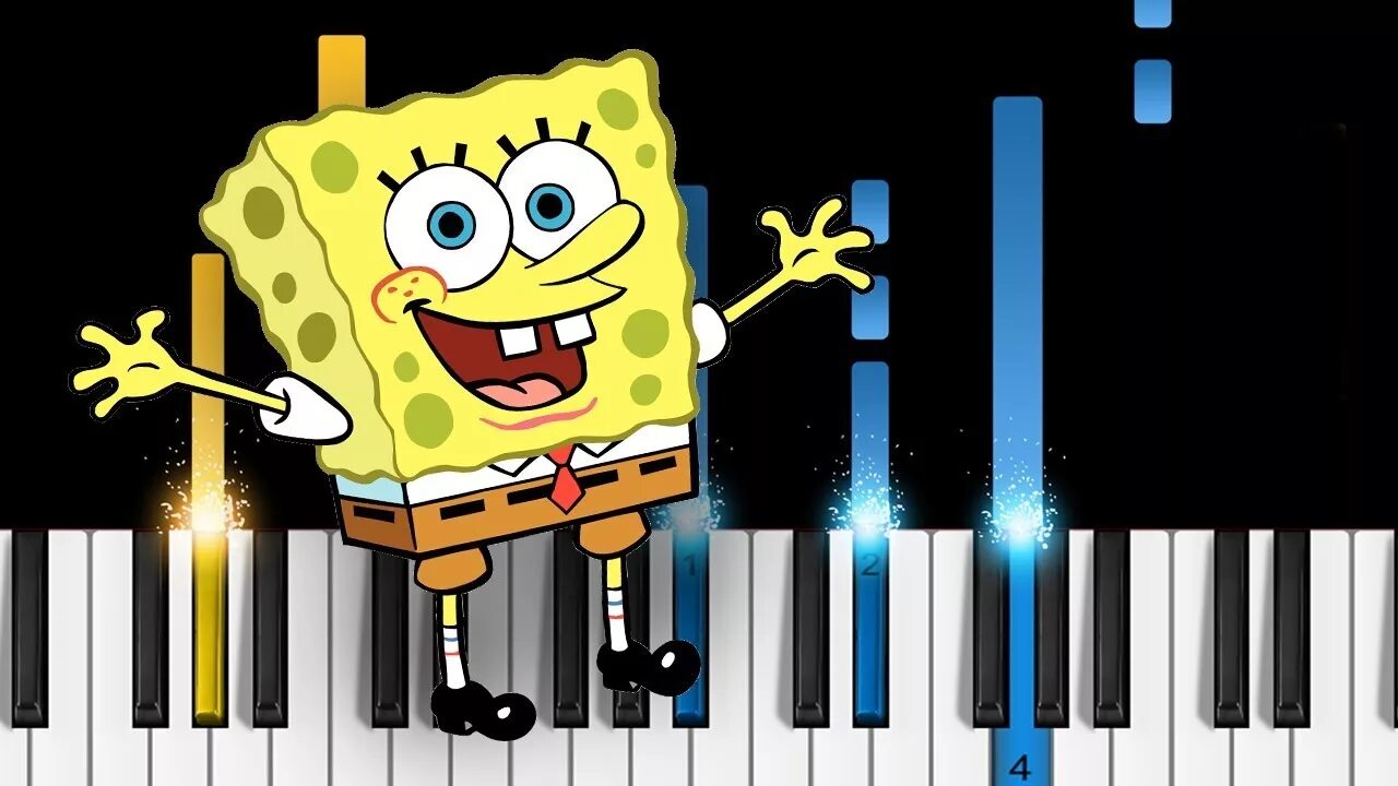 Spongebob theme. Губка Боб на пианино. Спанч Боб на фортепиано. Музыкальный Спанч Боб. Спанч Боб Ноты.