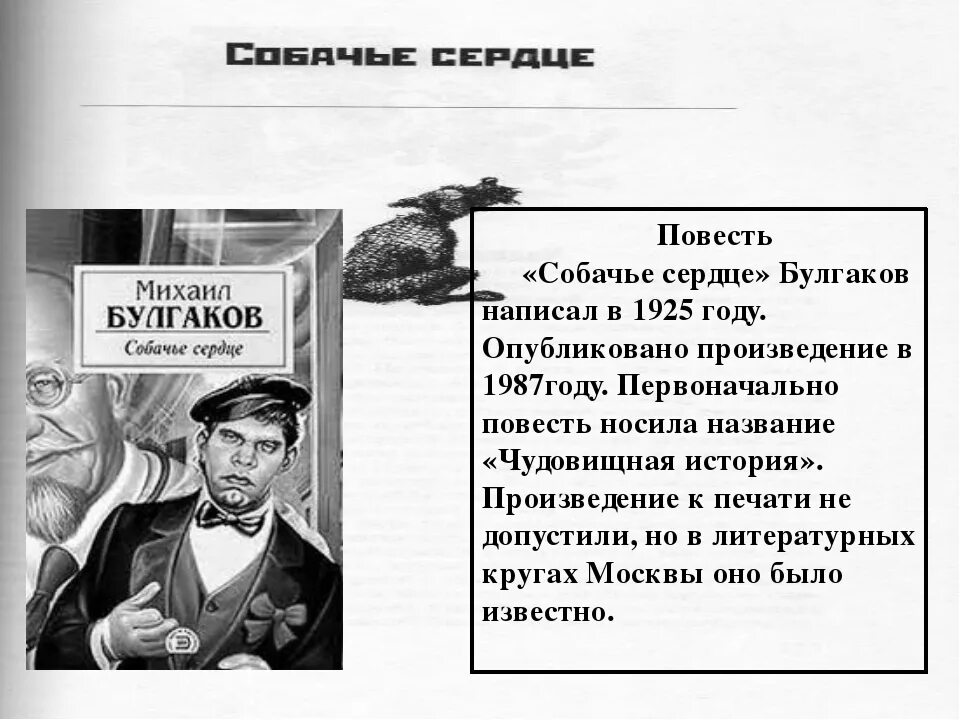 Произведение собачье сердце краткое содержание. Повесть Собачье сердце. Булгаков Собачье сердце краткое содержание. Собачье сердце книга краткое содержание.