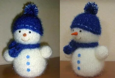 Вяжем снеговика крючком мастер класс