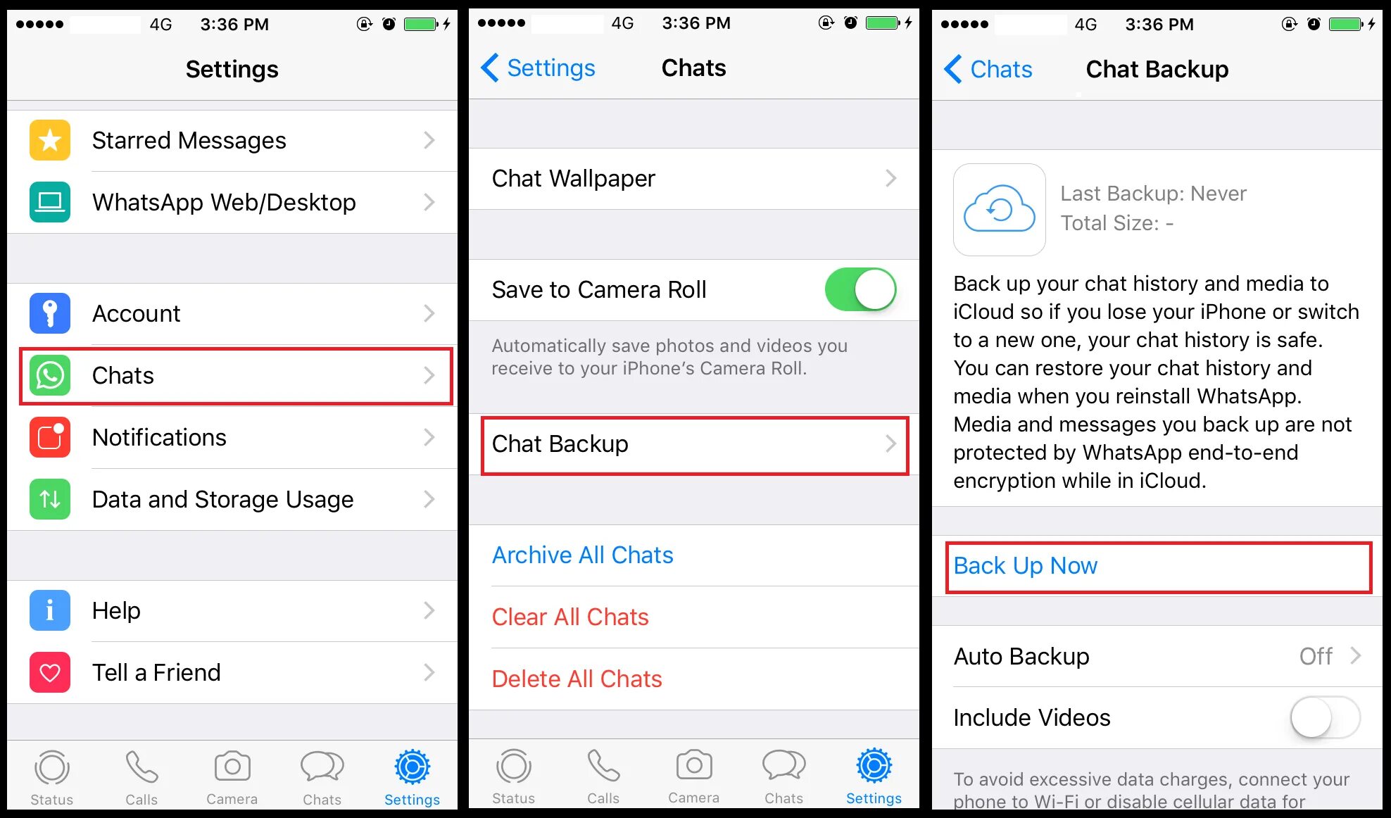 Chat backup