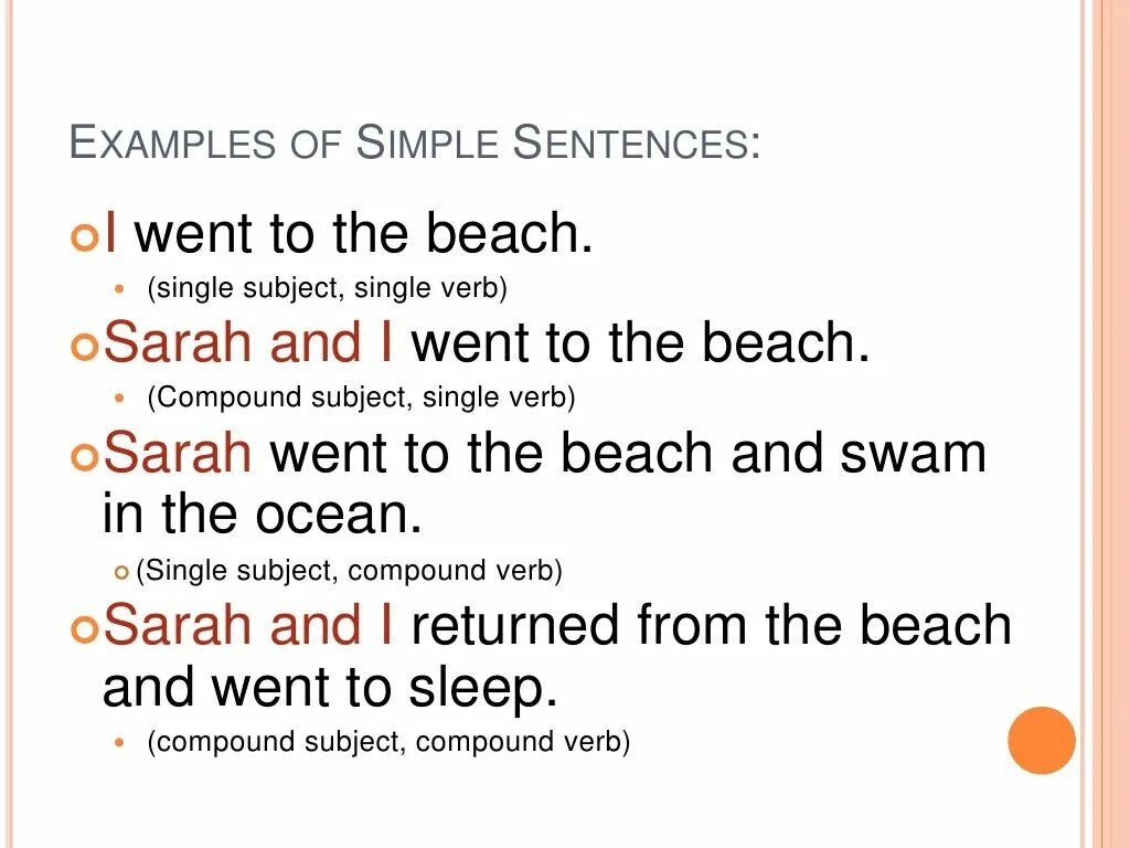 One word sentences examples. Simple sentence. Simple and Compound sentences. Simple sentence is. Simple sentence example.