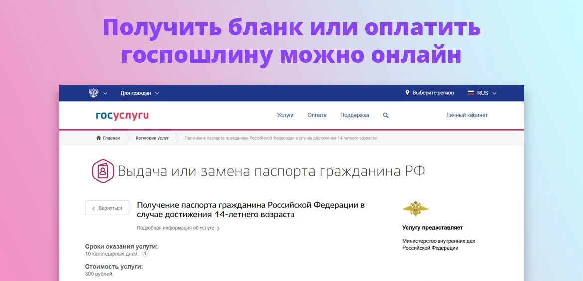 Госуслуги оплата госпошлины за регистрацию